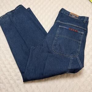 VINTAGE Coogi Jeans Men 42 Blue Carpenter Loose Hip Hop Street Wear Y2K 00s